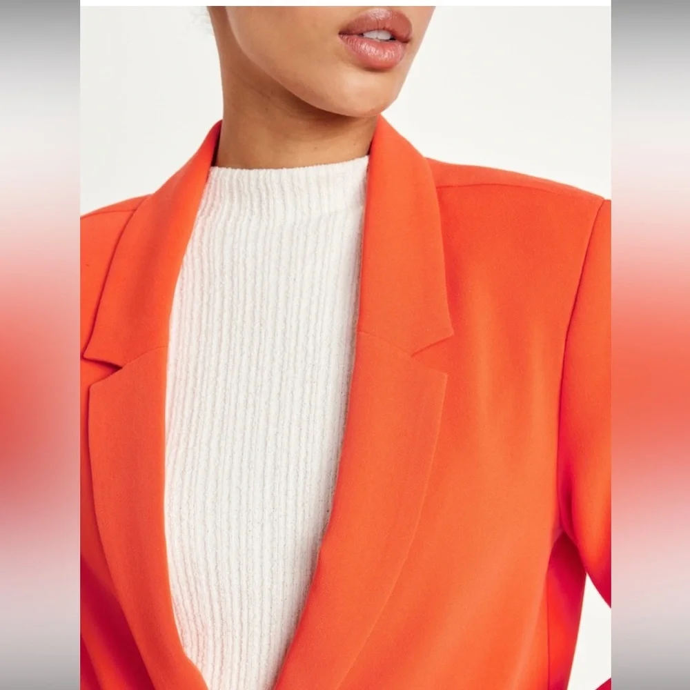 Vibrant Orange Taylor Relaxed Suit Blazer Sold Out Online - Picture 4 of 6